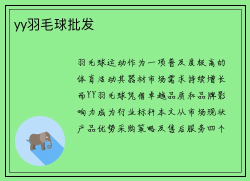 yy羽毛球批发